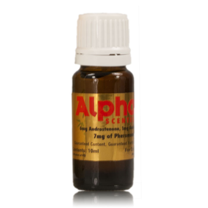 Alpha-7 Scented Pheromone Cologne for Men  is one of our most popular pheromone products to date.  Based on the popular Primal Instinct Pheromone Cologne, Alpha-7 includes 40% more pheromone content than Primal Instinct and a more complex formula including both androsteRONE and androsteNONE.  This formula is incredibly balanced, which results in powerful effects such as increased attractiveness, confidence, and perceived authority.Alpha-7 Scented Pheromone Cologne for Men includes a high quality blend of essential oils that combine with the pheromones to make a fragrance that women can't resist!  Be careful with these pheromones, as they are very powerful!  Only a couple drops are necessary to get the attention you're looking for.Alpha-7  is also available in an unscented version, which can be combined with any of your favorite colognes if you'd prefer a different scent. Check out Alpha 7 Unscented Pheromones.Alpha-7 Scented Pheromone Cologne for Men  comes in a 10mL dripper top bottl
