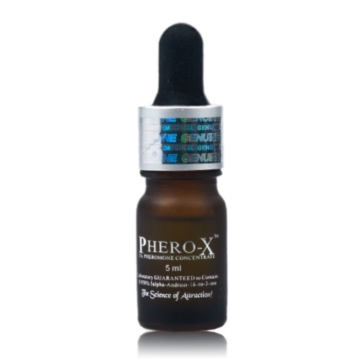Phero-X : The Science of AttractionPhero-X is a powerful scented pheromone cologne made in Russia.  Utilizing 10 different pheromone ingredients, Phero-X is a complex, highly concentrated formula that will make you give you a strong, confident, and attractive presence sure to help you attract others and command social situations.Phero-X is available in the US exclusively through Love Scent!Pheromone Content:Each 5 ml bottle contains a 0.950% concentration of:
