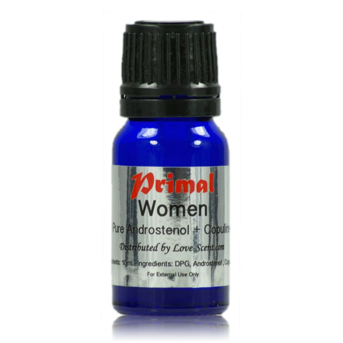 Based on the well known Primal Instinct Pheromones For Women, Primal Women is the most potent unscented pheromone for women available exclusively at Love Scent!  If you are already a fan of Primal Instinct or simply want to try a new pheromone product to spice up your sex life, Primal Women might be exactly what you are looking for.Primal Women is unscented, so you can combine it with your favorite perfume or even add it to one of our scented pheromones for maximum effect.  If other pheromones or perfumes haven't been giving you the hits you were expecting, try Primal Women and experience a level of attention and attraction you have never had before.  Primal Women is available for a special introductory price of $49.95, so order soon!Pheromone Content: Each 10 ml bottle of Primal Women includes androsteNOL and copulins